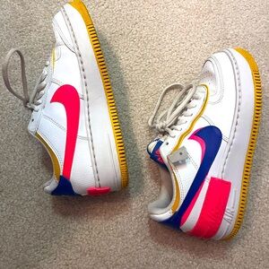 Nike air forces! Red and blue!